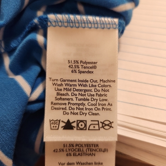 Eddie Bauer Blue Striped Tank Top XL - Picture 8 of 8